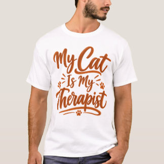 Mijn kat is mijn therapeut Grappig kat T-shirt