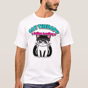 Mijn kat is mijn therapeut Grappig leuk huisdier g T-shirt