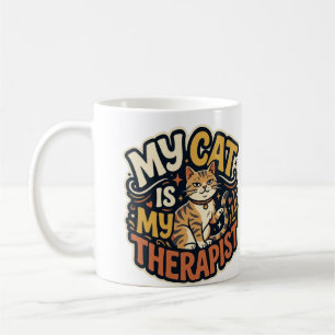 Mijn Kat Is Mijn Therapeut Grappige Kat Liefhebber Koffiemok