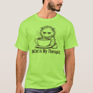 Mijn kat is mijn therapeut. t-shirt