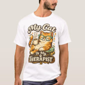 Mijn kat is mijn therapeut T-shirt (Voorkant)