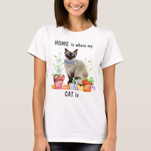 Mijn kat is Mijn thuis T-shirt (Voorkant)