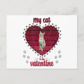 Mijn kat is mijn Valentijn Briefkaart (Voorkant)