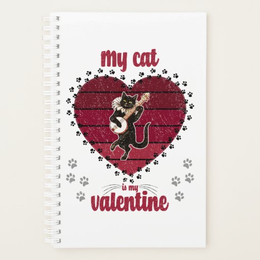 Mijn kat is mijn Valentijn | cadeau voor kattenlie Planner (Voorkant)