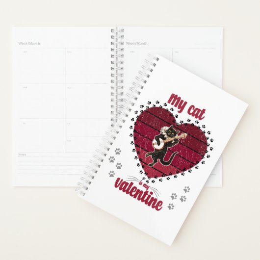 Mijn kat is mijn Valentijn | cadeau voor kattenlie Planner (Display)