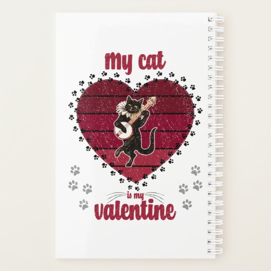 Mijn kat is mijn Valentijn | cadeau voor kattenlie Planner (Achterkant)