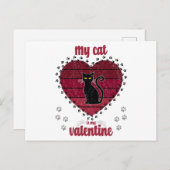 Mijn kat is mijn Valentijn | Cute valentijn gift Briefkaart (Voorkant / Achterkant)