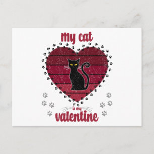 Mijn kat is mijn Valentijn Cute valentijn gift Briefkaart