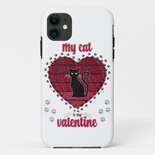 Mijn kat is mijn Valentijn | Cute valentijn gift Case-Mate iPhone Case (Achterkant)