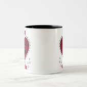 Mijn kat is mijn Valentijn | Cute valentijn gift Tweekleurige Koffiemok (Center)