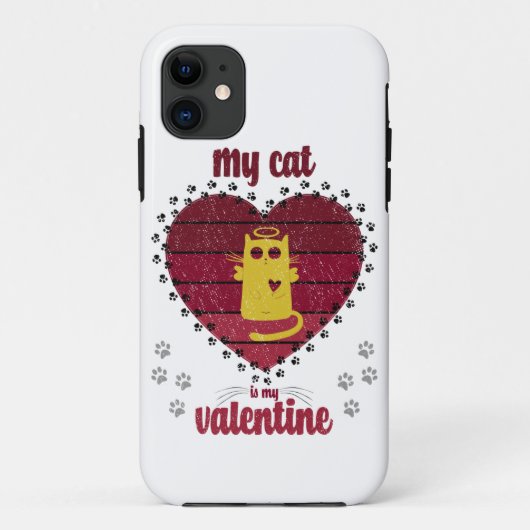 Mijn kat is mijn Valentijn | Een cadeautje voor gr Case-Mate iPhone Case (Achterkant)