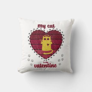 Mijn kat is mijn Valentijn Een cadeautje voor gr Kussen