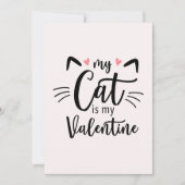 Mijn kat is mijn Valentijn Feestdagenkaart (Voorkant)