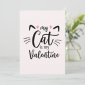 Mijn kat is mijn Valentijn Feestdagenkaart (Staand voorkant)