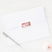 Mijn kat is mijn Valentijn Hart Sticker (Envelop)