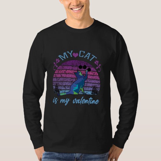 mijn kat is mijn valentijn, kat is mijn valentijn t-shirt (Voorkant)