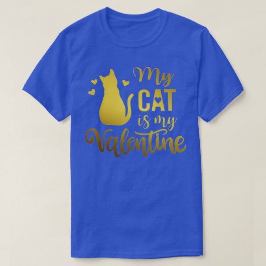 Mijn kat is mijn Valentijn Kitten Lover Heart Vale T-shirt (Design voorkant)