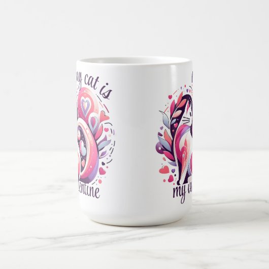 Mijn kat is mijn Valentijn Koffiemok (Center)