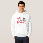 "Mijn kat is mijn Valentijn" mannen Hoodie (Voorkant volledig)