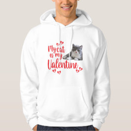 "Mijn kat is mijn Valentijn" mannen Hoodie