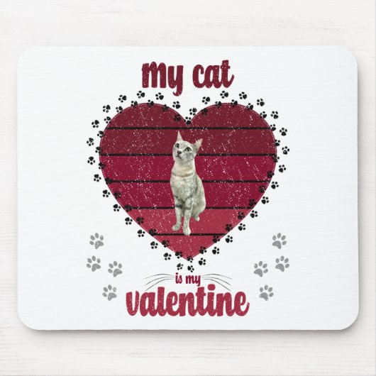Mijn kat is mijn Valentijn Muismat (Voorkant)