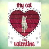 Mijn kat is mijn Valentijn Raamsticker (Vel 3)