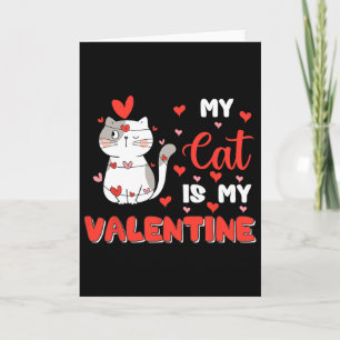 Mijn kat is mijn Valentijn Schattige Kitten Cute V Kaart