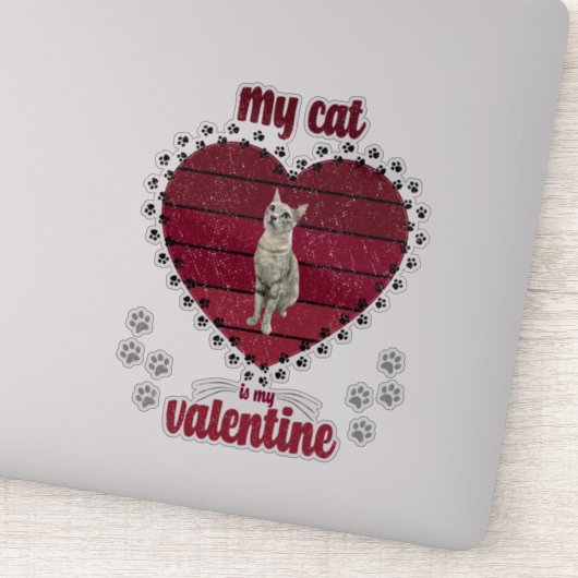 Mijn kat is mijn Valentijn Sticker (Detail)