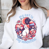 Mijn kat is mijn Valentijn sweatshirt