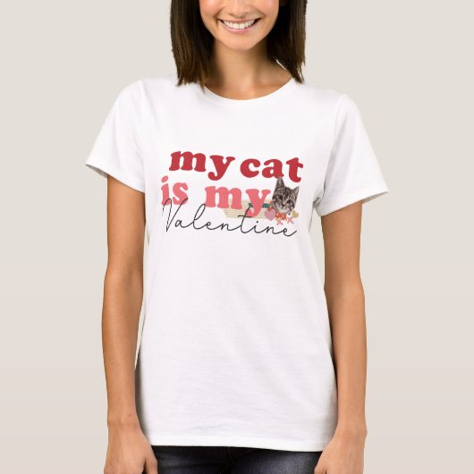 Mijn kat is mijn Valentijn T-shirt (Voorkant)