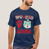 Mijn kat is mijn Valentijn T-shirt (Voorkant)