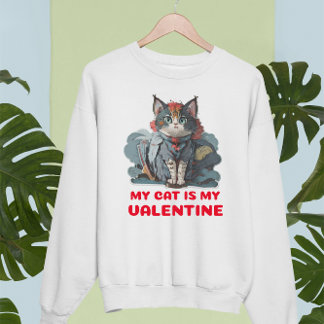 MIJN KAT IS MIJN VALENTIJN. TEGEN VALENTIJN T-SHIRT