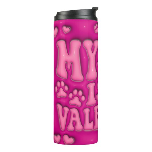 Mijn kat is mijn Valentijn Thermosbeker (Gedraaid links)