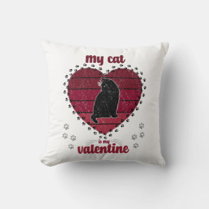 Mijn kat is mijn Valentijn   Valentijn geschenken  Kussen
