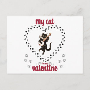 Mijn kat is mijn Valentijn Valentijnsdag voor he Briefkaart