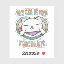 Mijn kat is mijn Valentijn witte kat