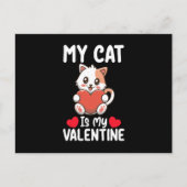 Mijn kat is mijn Valentijnsdag grappige huisdieren Briefkaart (Voorkant)