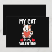 Mijn kat is mijn Valentijnsdag grappige huisdieren Kaart (Voorkant / Achterkant)