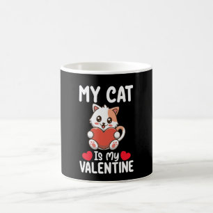 Mijn kat is mijn Valentijnsdag grappige huisdieren Koffiemok