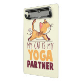Mijn kat is mijn yoga partner - Stretching Cat Mini Klembord (Angled2)