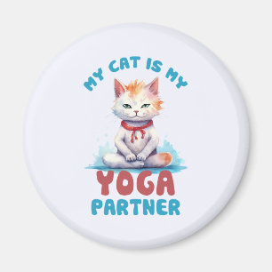 Mijn kat is mijn yogapartner - Schattige mediteren Magneet