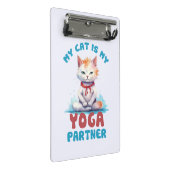 Mijn kat is mijn yogapartner - Schattige mediteren Mini Klembord (Schuin)
