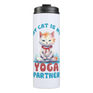 Mijn kat is mijn yogapartner - Schattige mediteren Thermosbeker