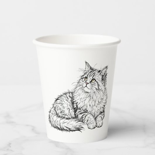 Mijn kat is schattig. papieren bekers (Voorkant)