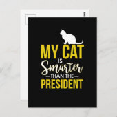 Mijn kat is slimmer dan het President Briefkaart (Voorkant / Achterkant)