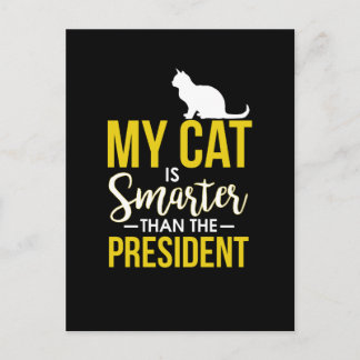 Mijn kat is slimmer dan het President Briefkaart