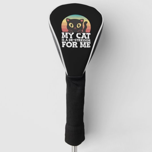Mijn kat is stressvrij voor mij golfheadcover (Voorkant)