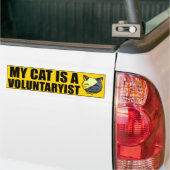 Mijn kat is vrijwilliger bumpersticker (Op Truck)