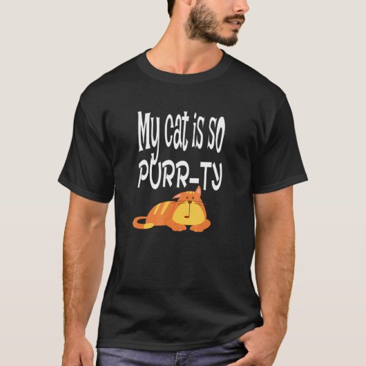 Mijn kat is zo schattig t-shirt (Voorkant)