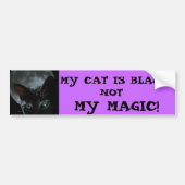 MIJN KAT IS ZWART, NIET MIJN MAGIC. BUMPERSTICKER (Voorkant)